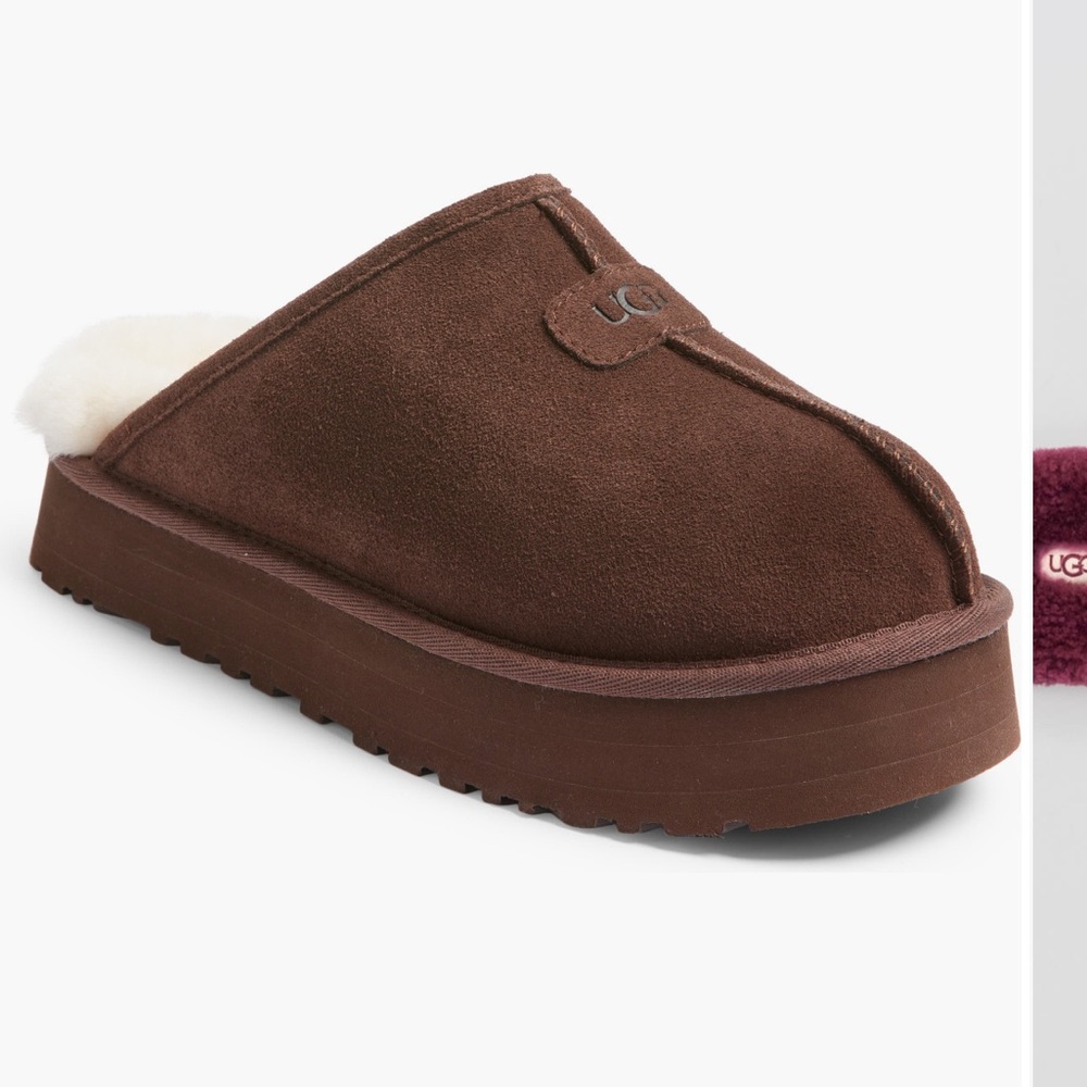 UGG Discoquette Platform Slide Slipper in Burnt Cedar